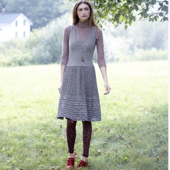 ANTHROPOLOGIE Knitted & Knotted Test Pattern Dress Size Extra Small - Picture 2 of 12